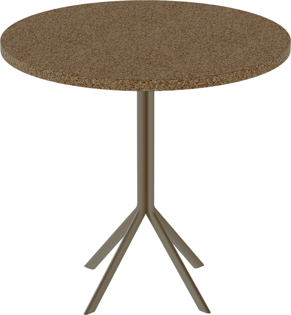 Quadro Cafe Table – 80cm Round – Taupe / Grano Natural