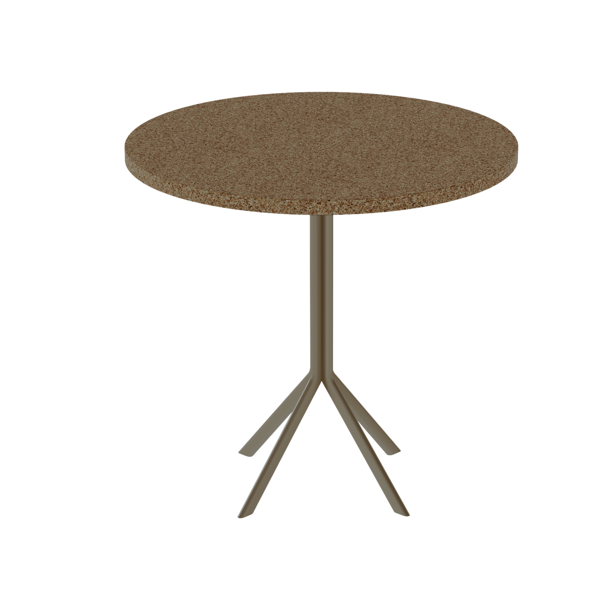 Quadro Cafe Table – 80cm Round – Taupe / Grano Natural