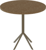 Quadro Cafe Table – 80cm Round – Taupe / Grano Natural