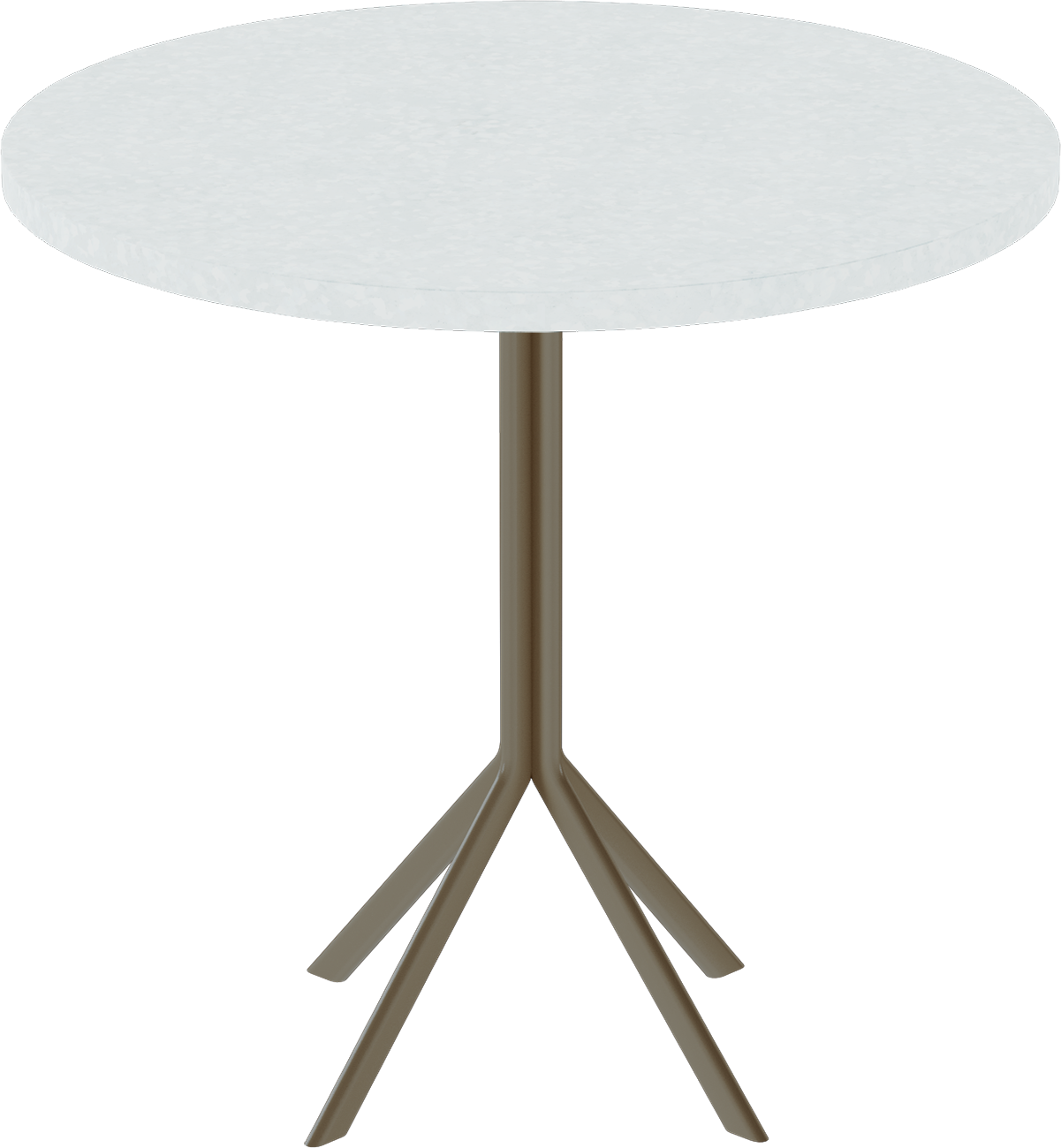 Quadro Cafe Table – 80cm Round – Taupe / White Chalk Dapple