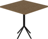 Quadro Cafe Table – 80cm Square – Black / Grano Natural