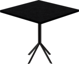 Quadro Cafe Table – 80cm Square – Black / Black Onyx Dapple
