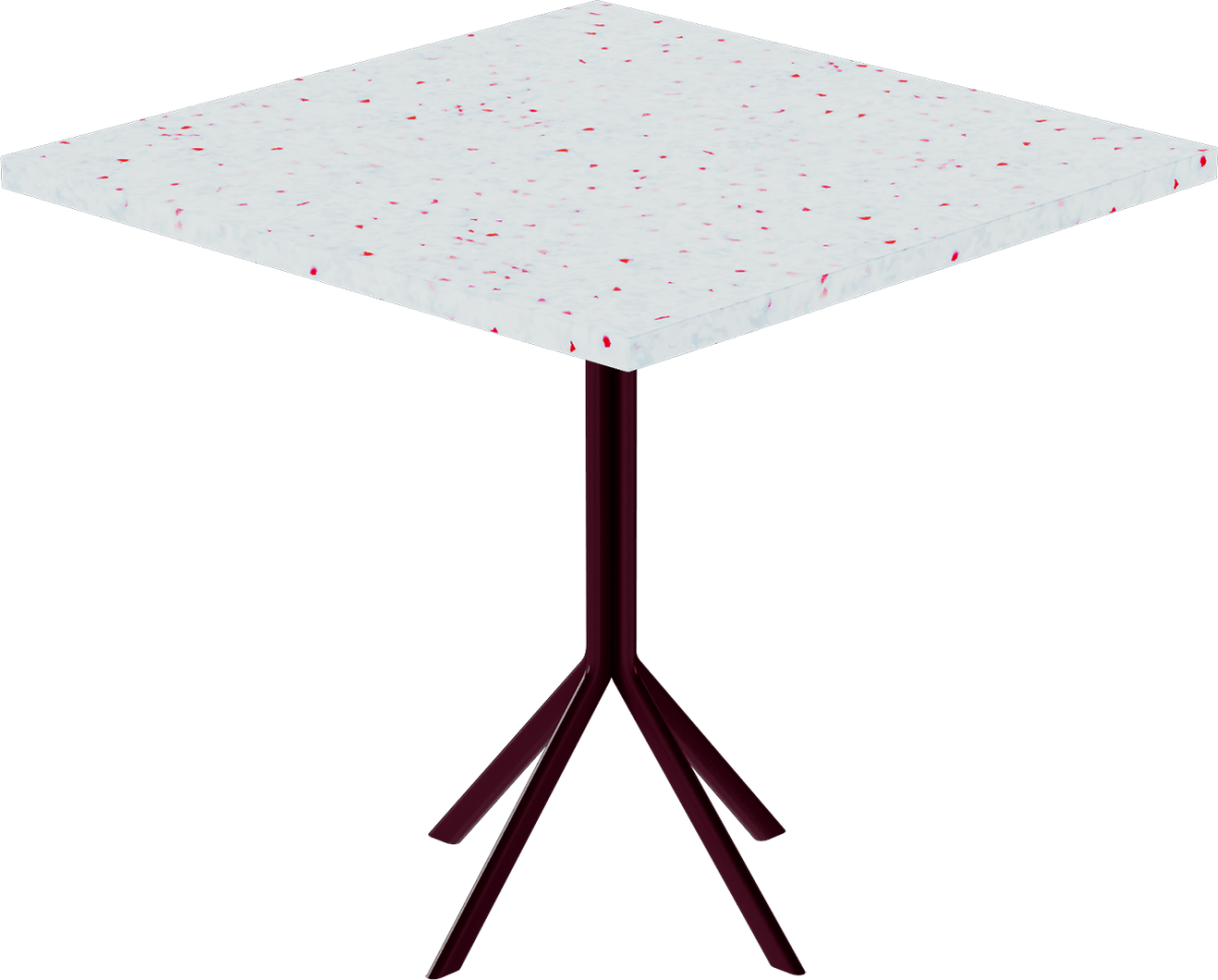 Quadro Cafe Table – 80cm Square - Green Loop Global
