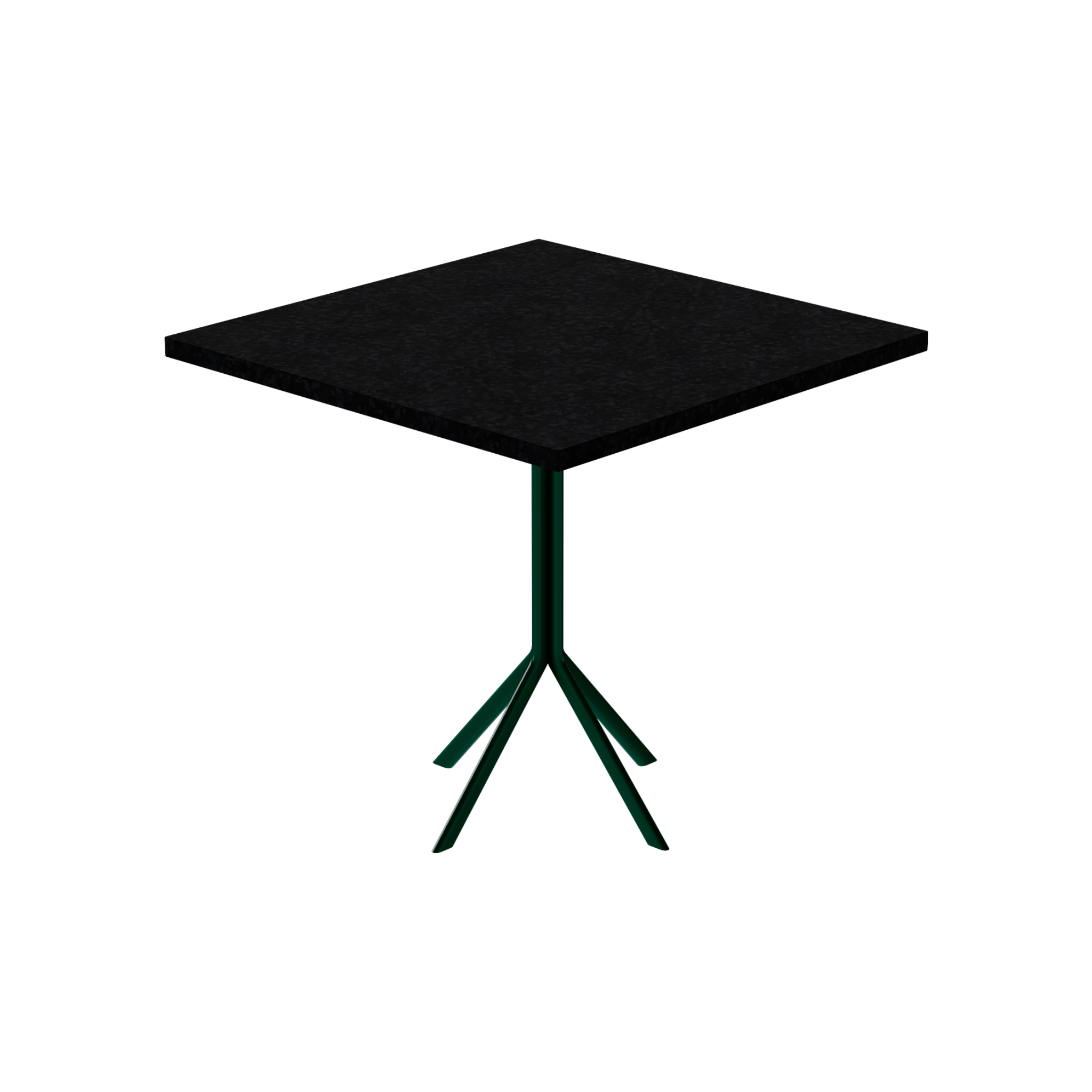 Quadro Cafe Table – 80cm Square – Green / Black Onyx Dapple