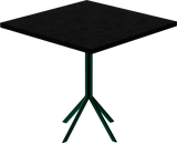 Quadro Cafe Table – 80cm Square – Green / Black Onyx Dapple