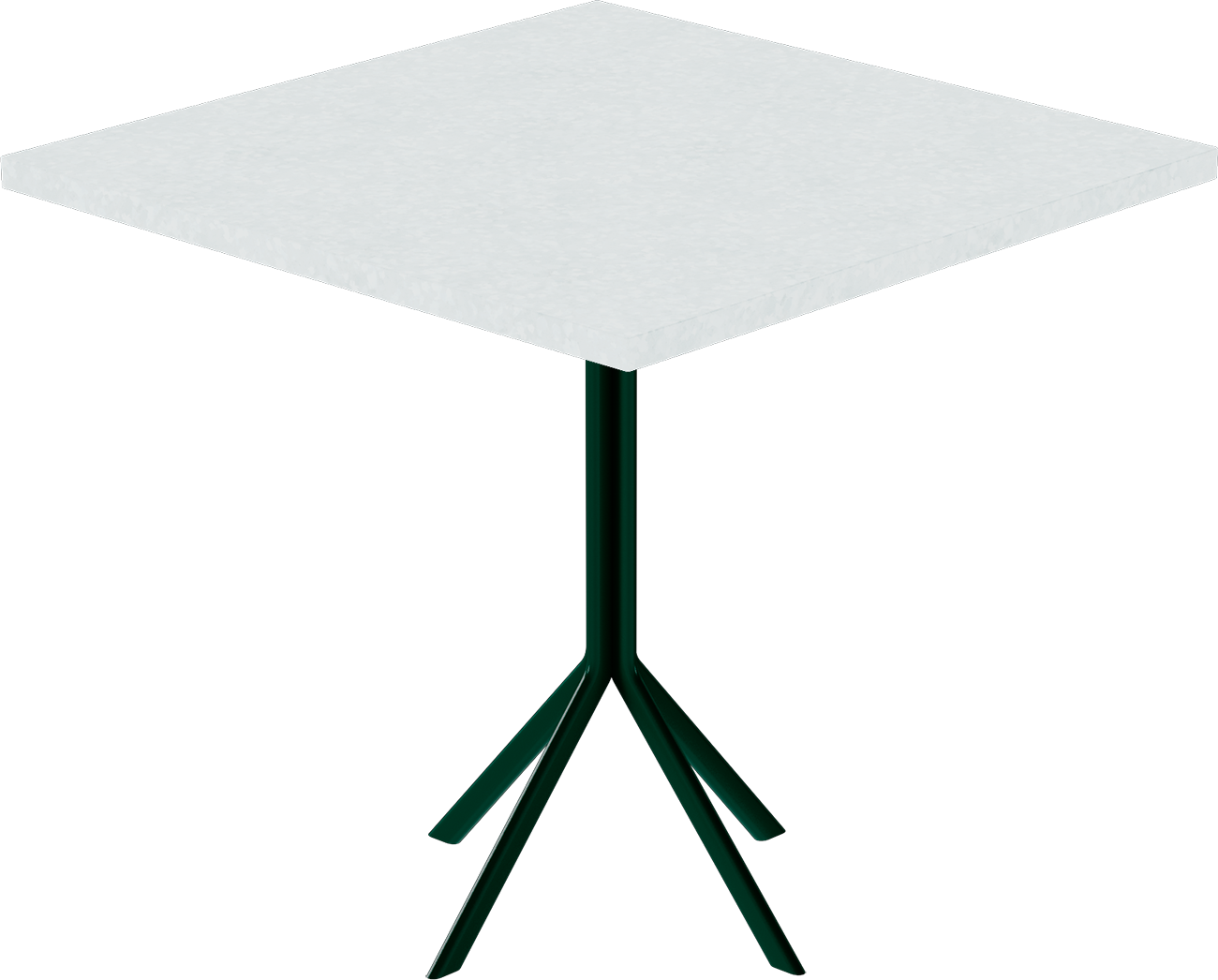 Quadro Cafe Table – 80cm Square – Green / White Chalk Dapple