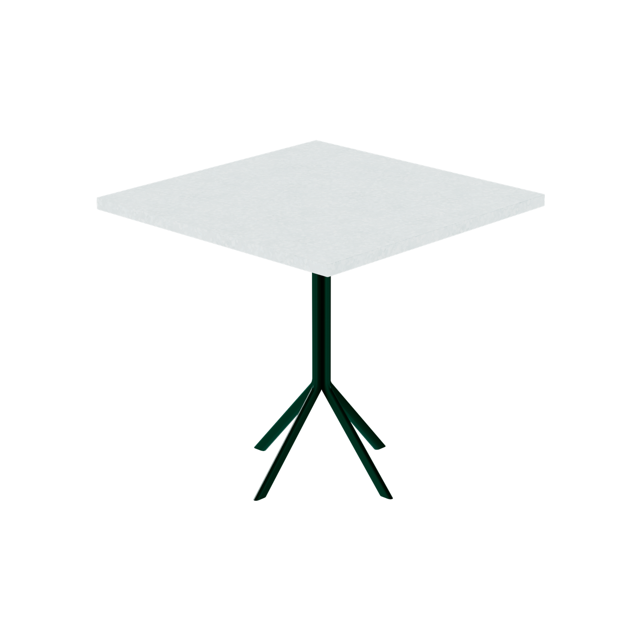 Quadro Cafe Table – 80cm Square – Green / White Chalk Dapple