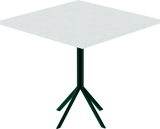 Quadro Cafe Table – 80cm Square – Green / White Chalk Dapple