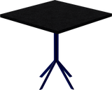 Quadro Cafe Table – 80cm Square – Navy / Black Onyx Dapple