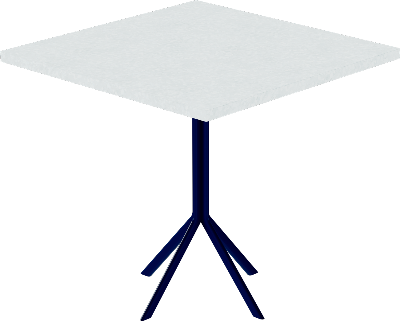 Quadro Cafe Table – 80cm Square – Navy / White Chalk Dapple