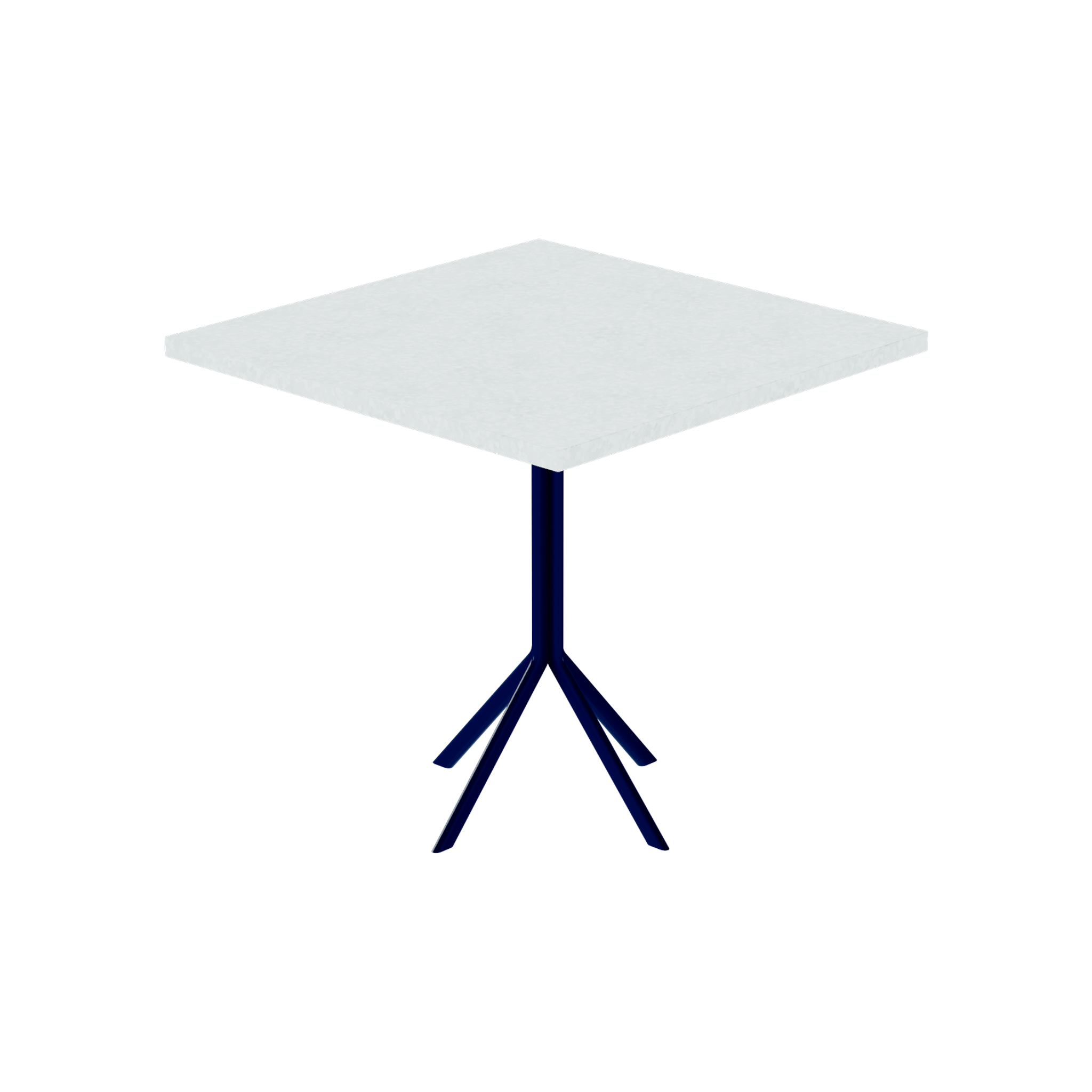Quadro Cafe Table – 80cm Square – Navy / White Chalk Dapple