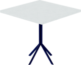 Quadro Cafe Table – 80cm Square – Navy / White Chalk Dapple