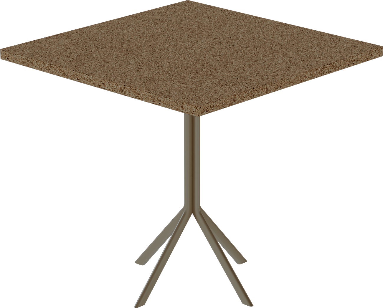 Quadro Cafe Table – 80cm Square – Taupe / Grano Natural