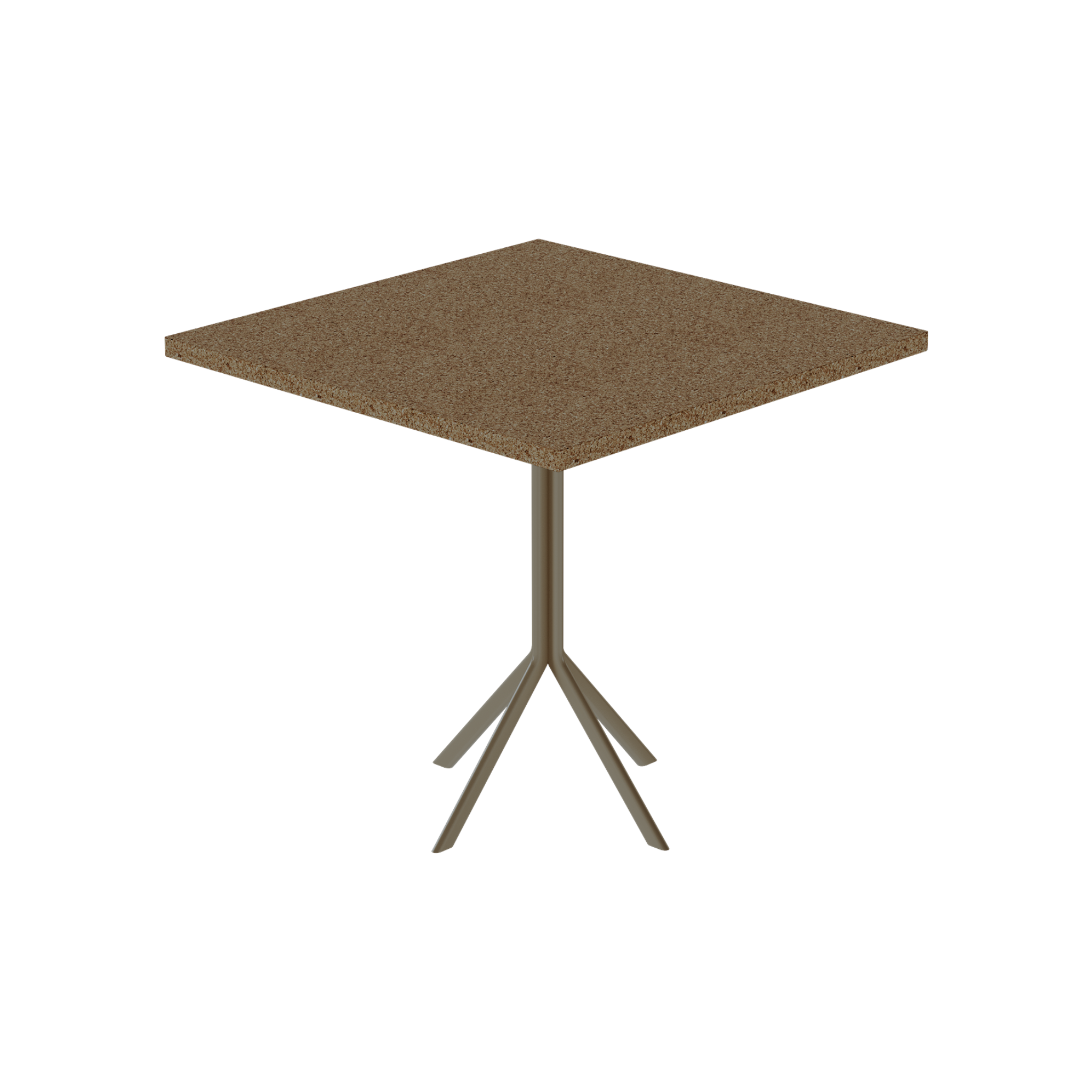 Quadro Cafe Table – 80cm Square – Taupe / Grano Natural