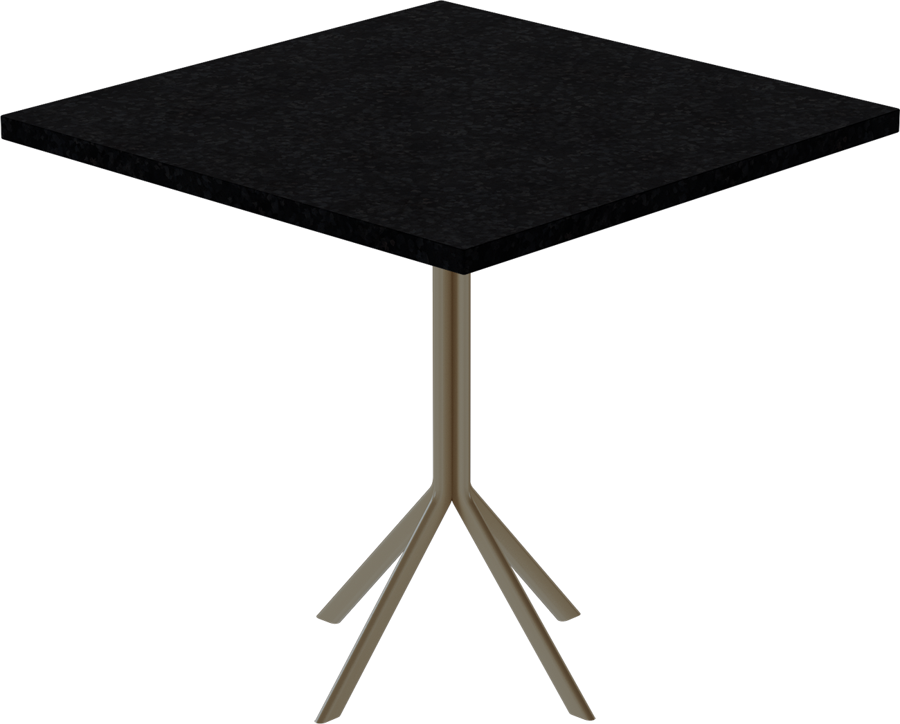 Quadro Cafe Table – 80cm Square – Taupe / Black Onyx Dapple