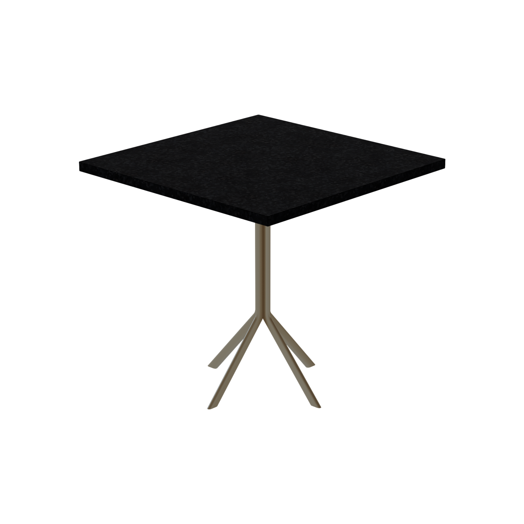 Quadro Cafe Table – 80cm Square – Taupe / Black Onyx Dapple