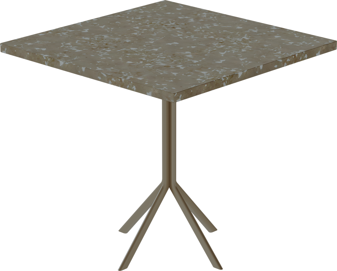 Quadro Cafe Table – 80cm Square – Taupe / Taupe Dapple