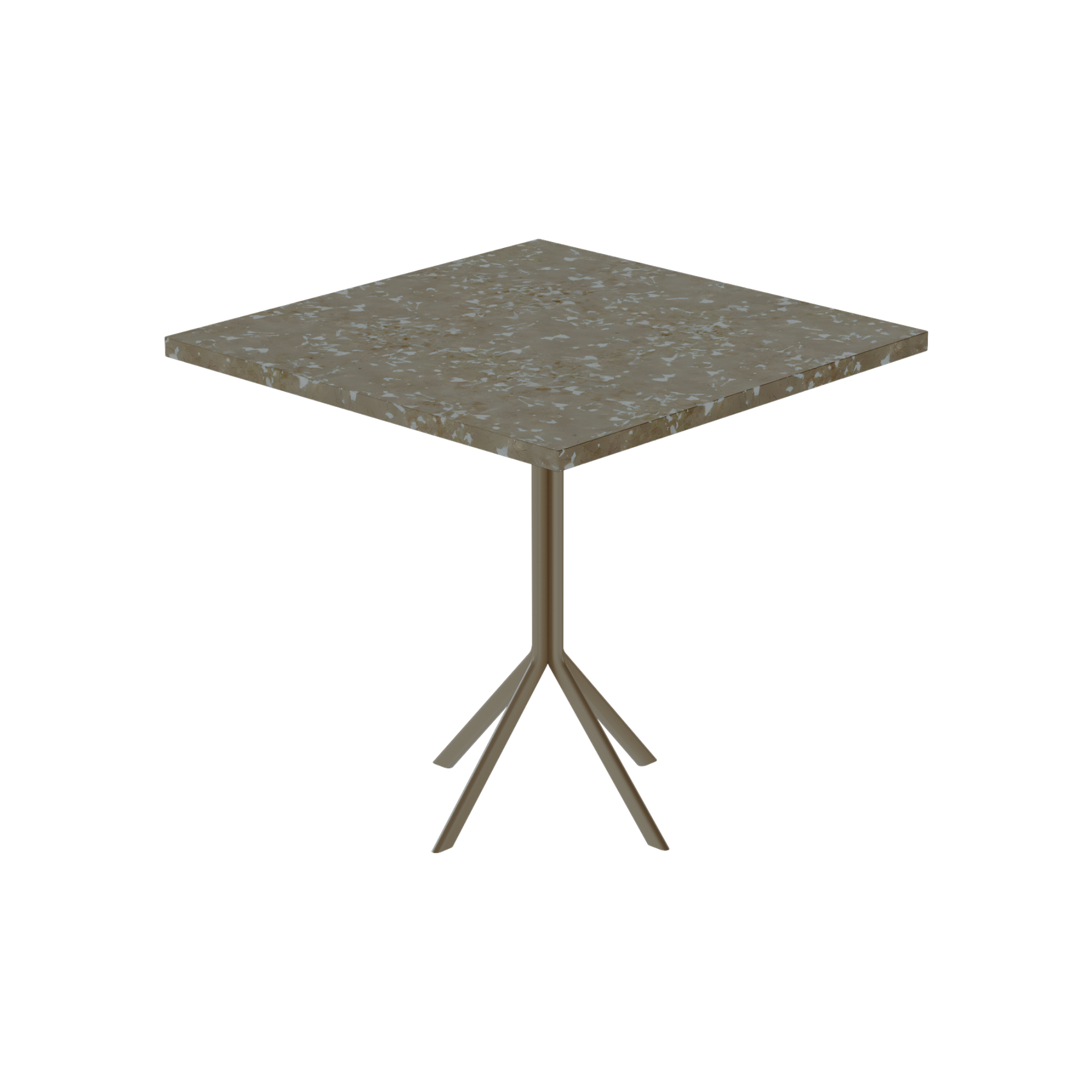Quadro Cafe Table – 80cm Square – Taupe / Taupe Dapple