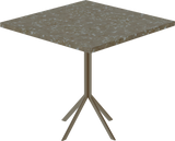 Quadro Cafe Table – 80cm Square – Taupe / Taupe Dapple