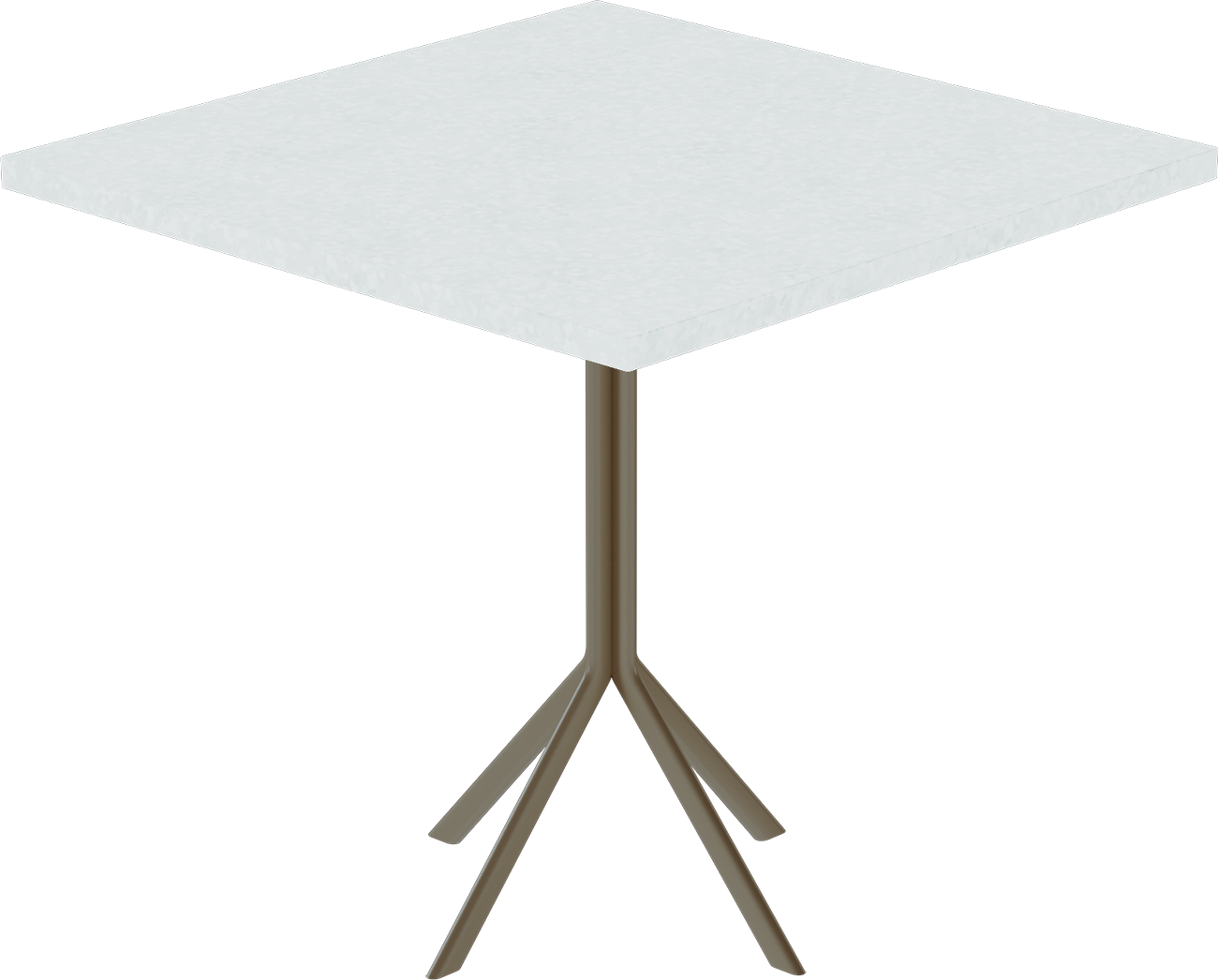 Quadro Cafe Table – 80cm Square – Taupe / White Chalk Dapple