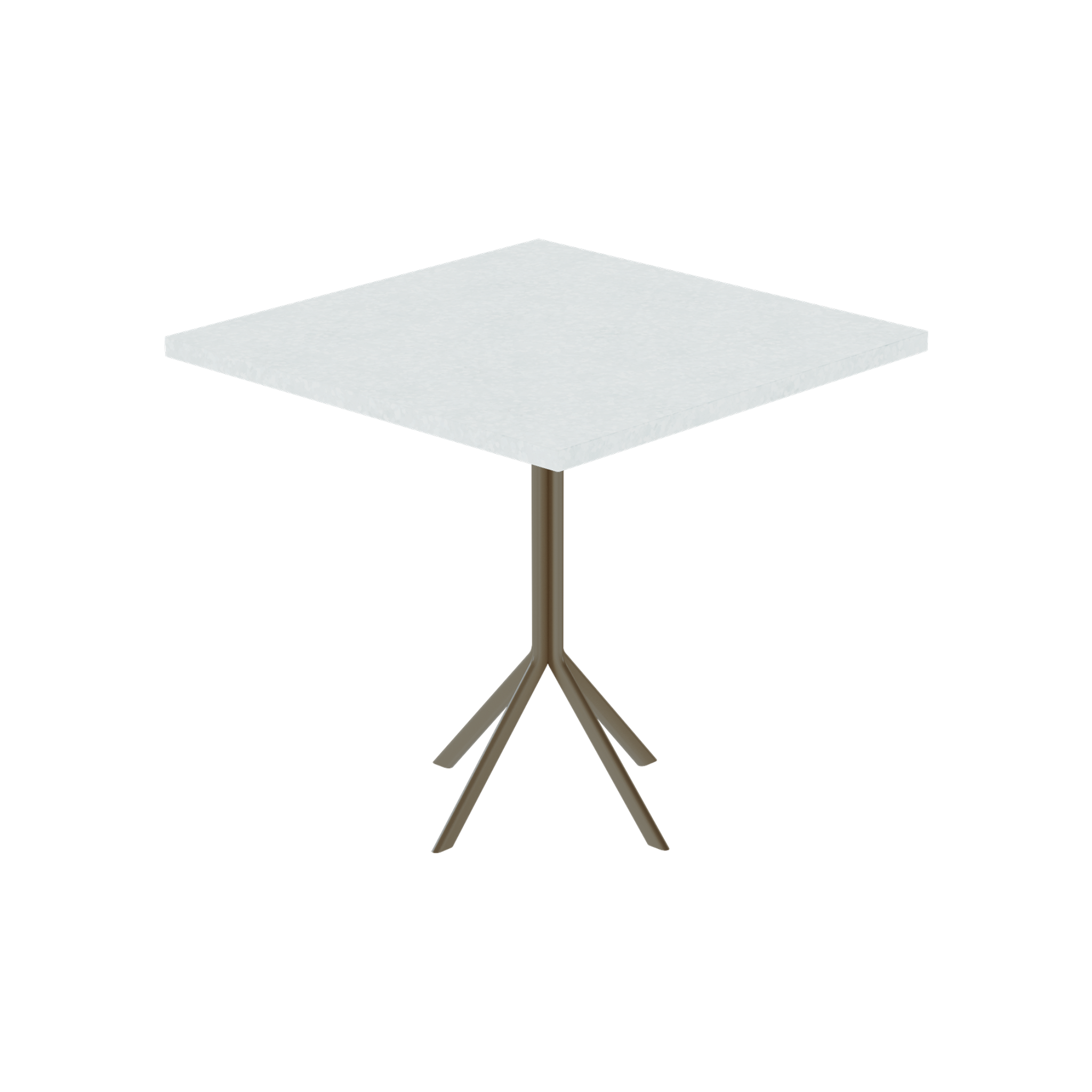 Quadro Cafe Table – 80cm Square – Taupe / White Chalk Dapple
