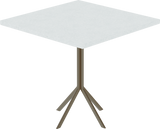 Quadro Cafe Table – 80cm Square – Taupe / White Chalk Dapple