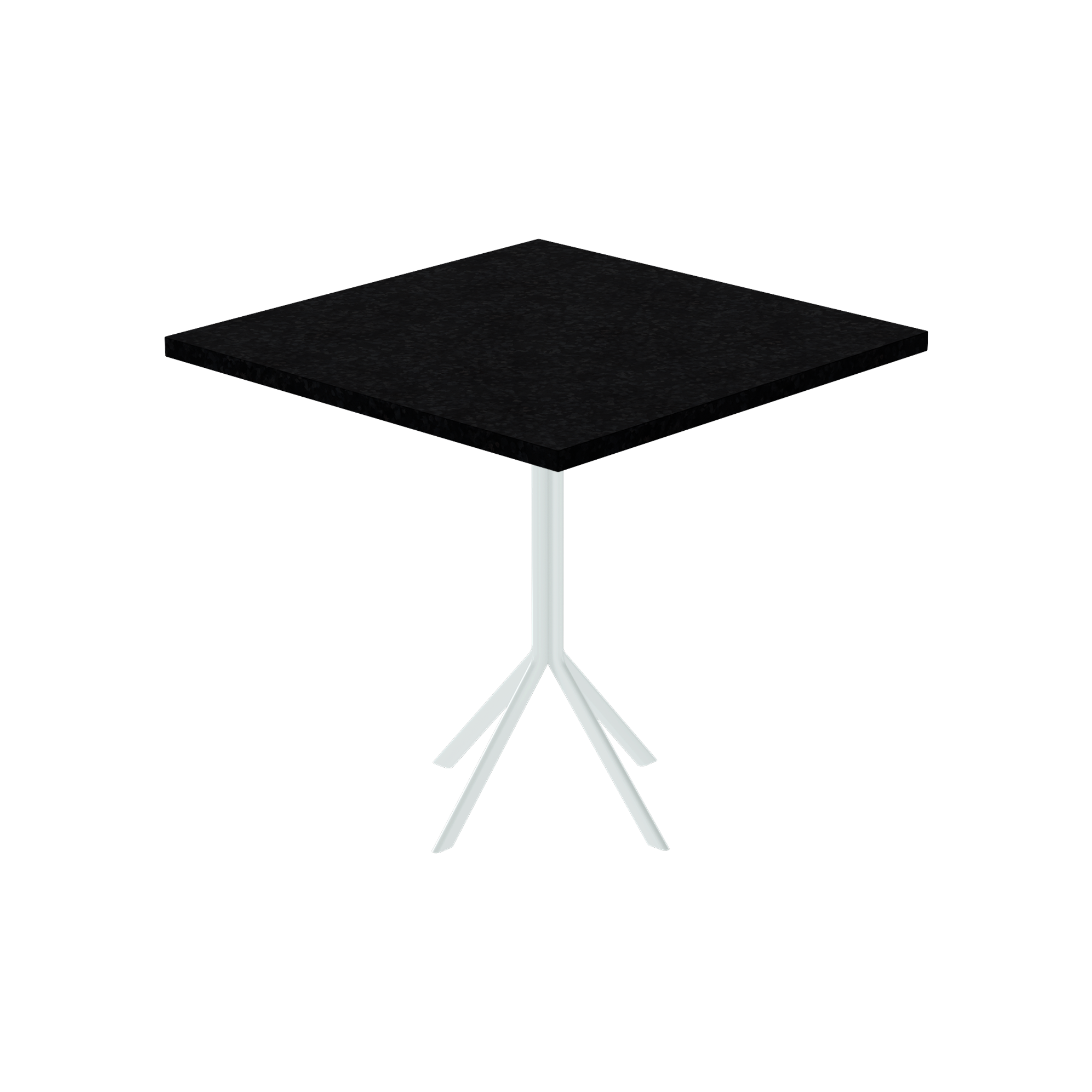 Quadro Cafe Table – 80cm Square – White / Black Onyx Dapple