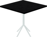 Quadro Cafe Table – 80cm Square – White / Black Onyx Dapple