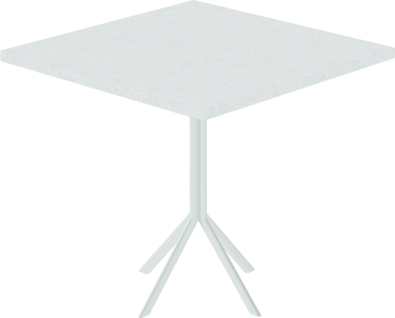 Quadro Cafe Table – 80cm Square – White / White Chalk Dapple