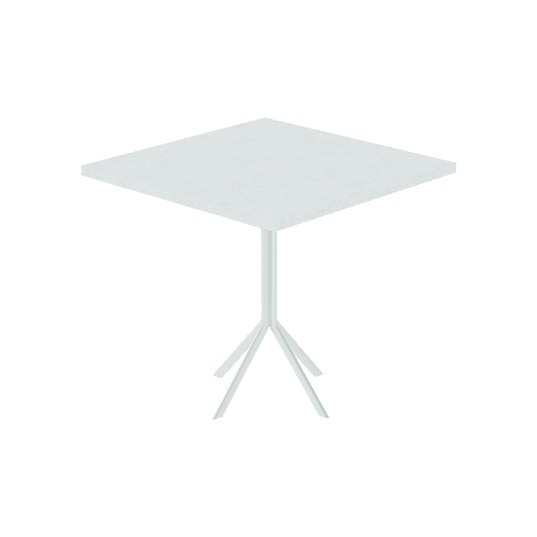 Quadro Cafe Table – 80cm Square – White / White Chalk Dapple