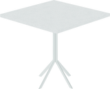 Quadro Cafe Table – 80cm Square – White / White Chalk Dapple