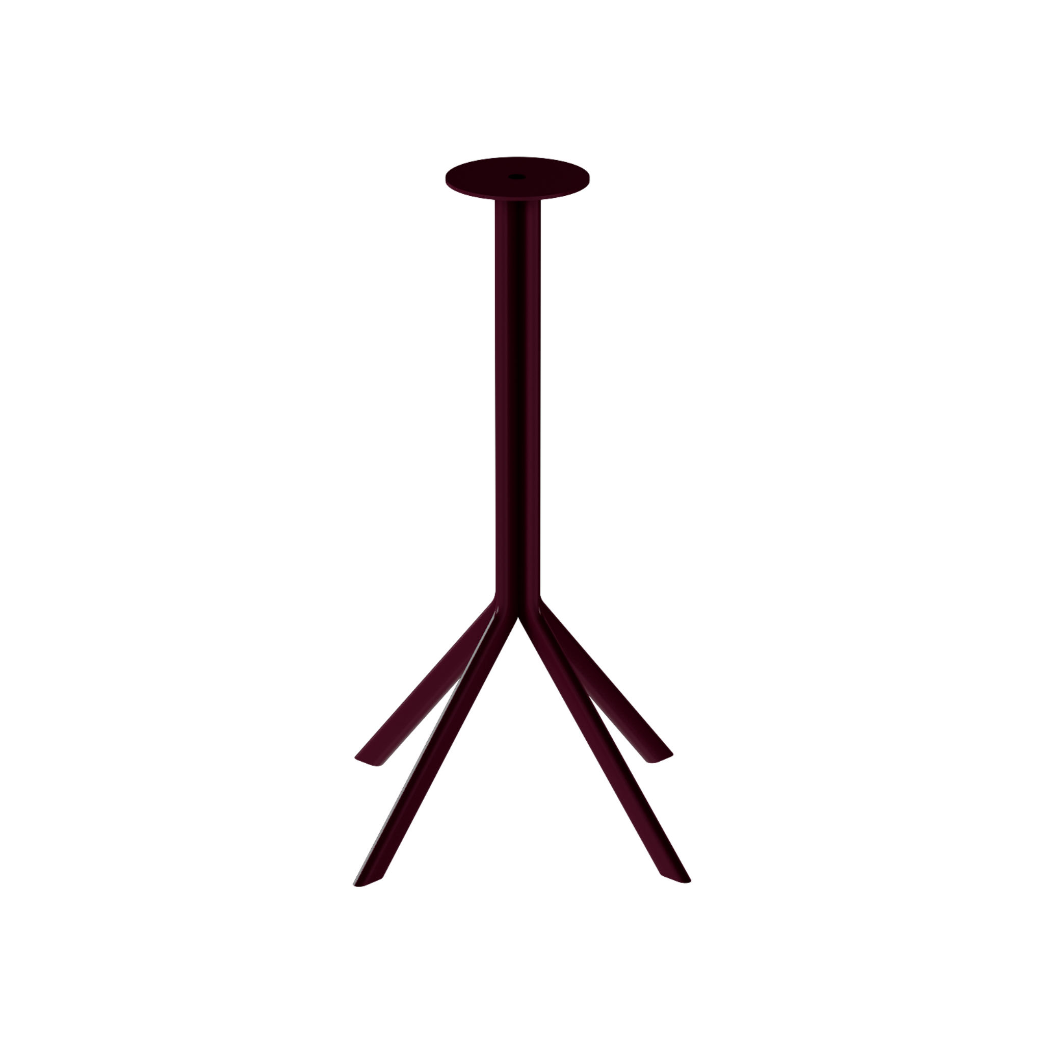 Quadro Café Table Base – Burgundy
