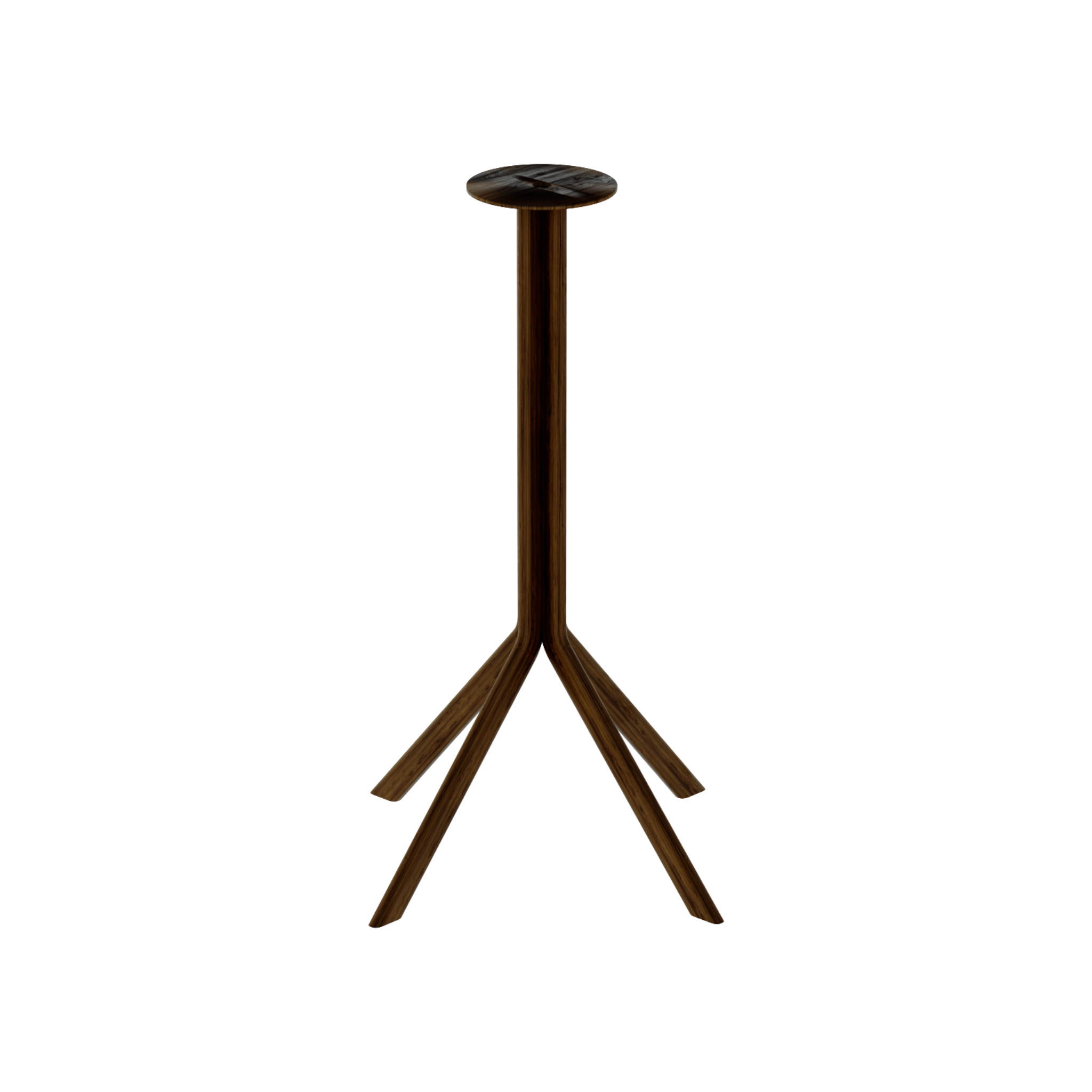Quadro Café Table Base – Walnut Oak