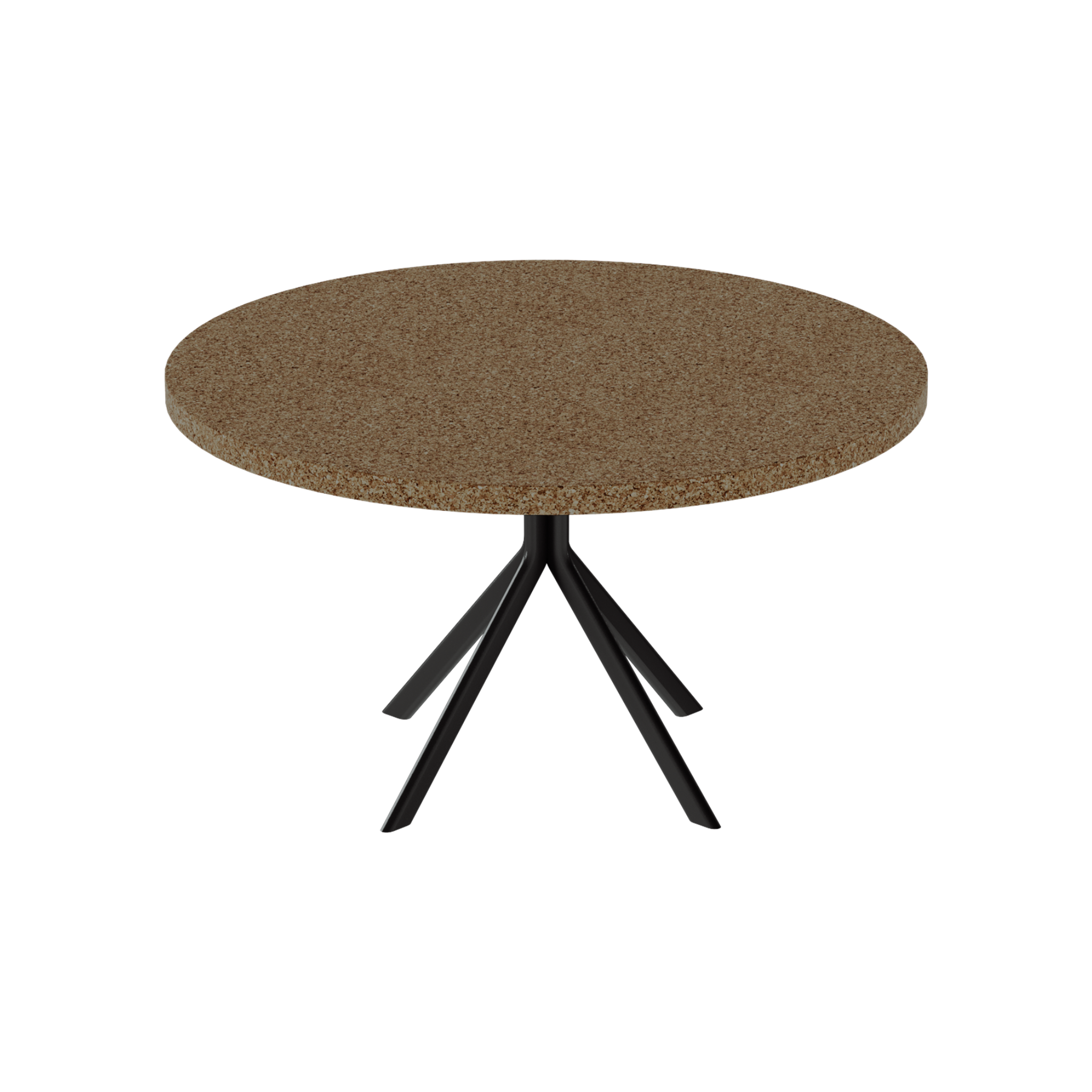 Quadro Coffee Table – 80cm Round – Black / Grano Natural