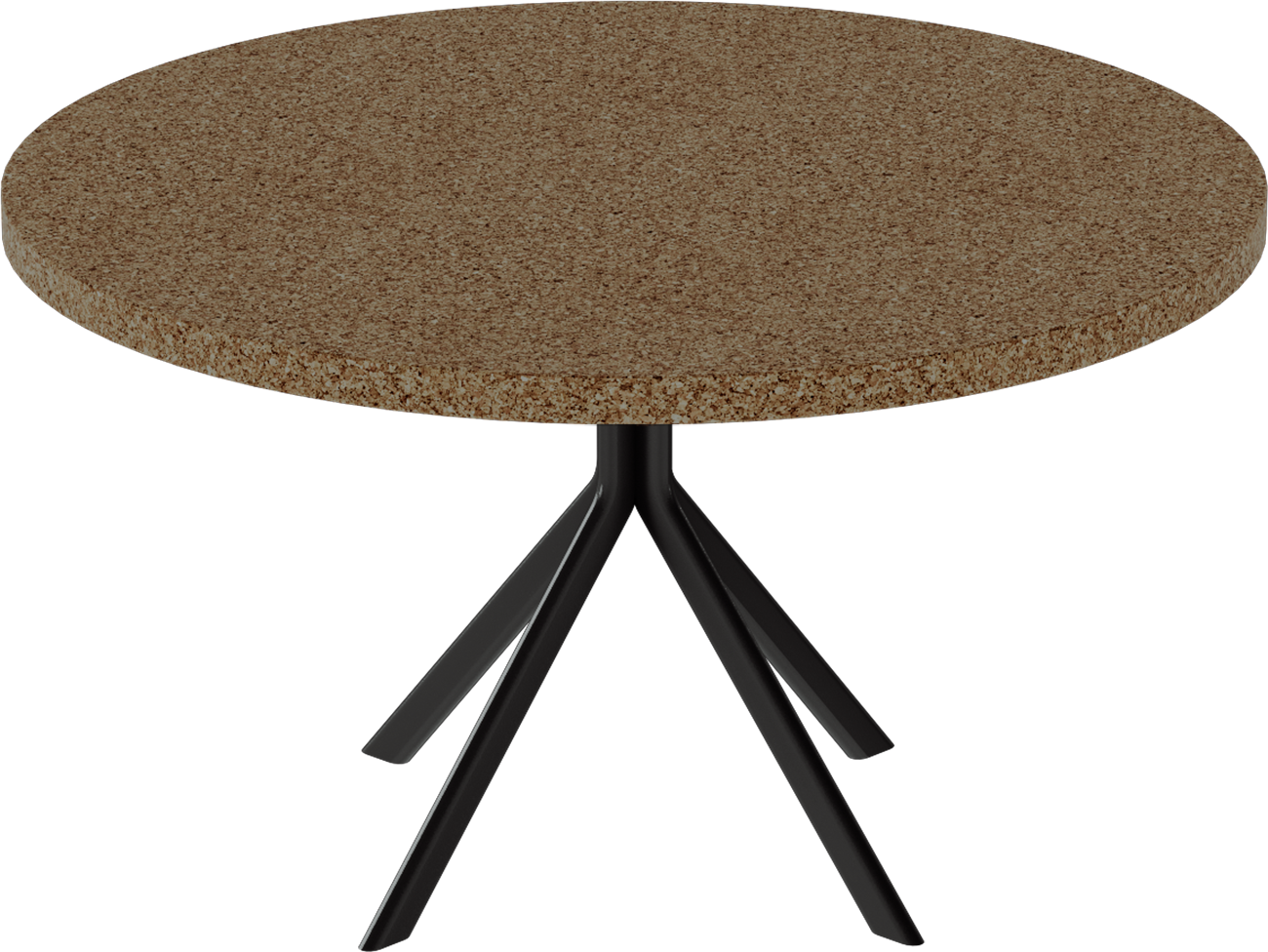 Quadro Coffee Table – 80cm Round – Black / Grano Natural