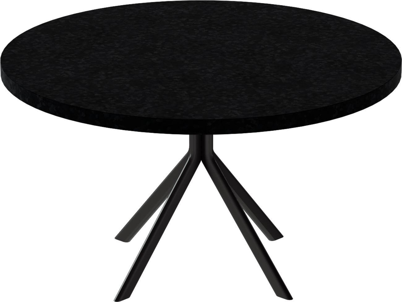 Quadro Coffee Table – 80cm Round – Black / Black Onyx Dapple