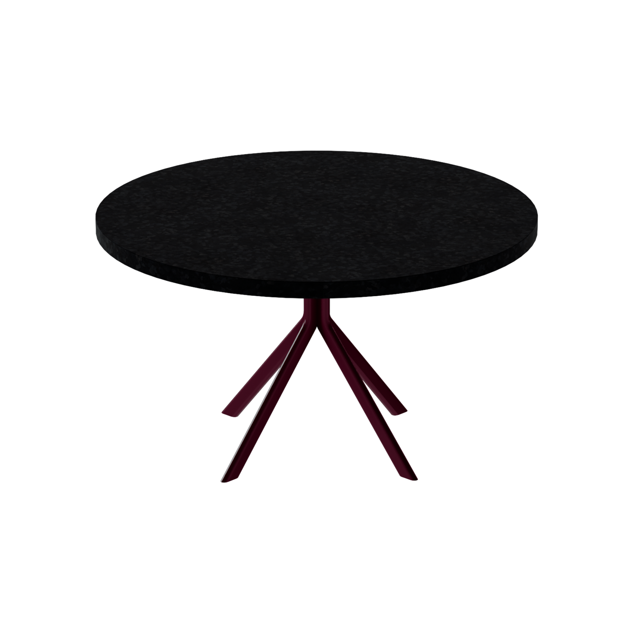 Quadro Coffee Table – 80cm Round – Burgundy / Black Onyx Dapple