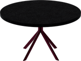 Quadro Coffee Table – 80cm Round – Burgundy / Black Onyx Dapple