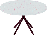Quadro Coffee Table – 80cm Round – Burgundy / Red Dapple