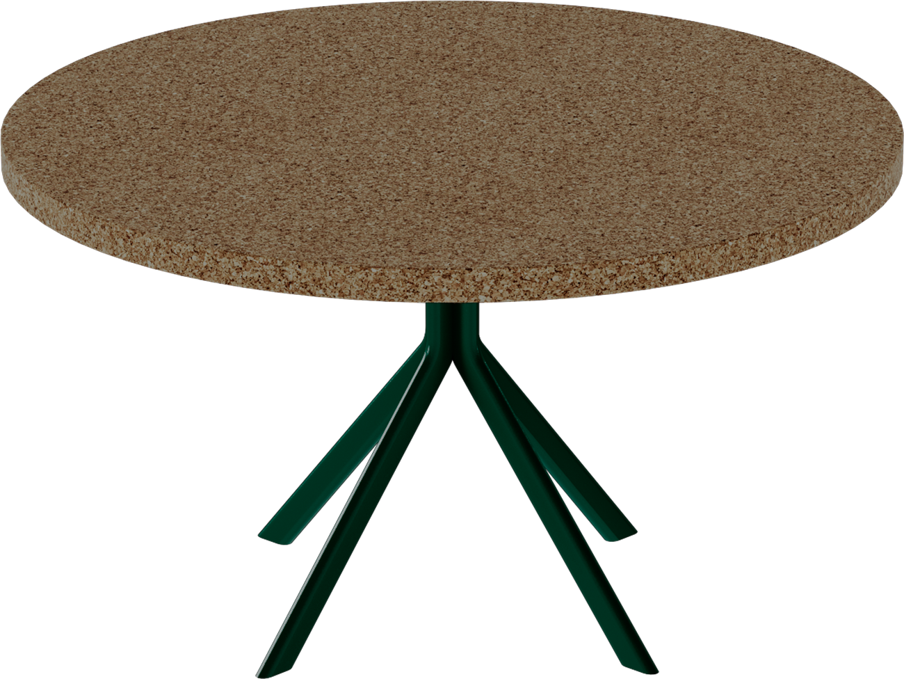 Quadro Coffee Table – 80cm Round – Green / Grano Natural