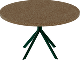 Quadro Coffee Table – 80cm Round – Green / Grano Natural