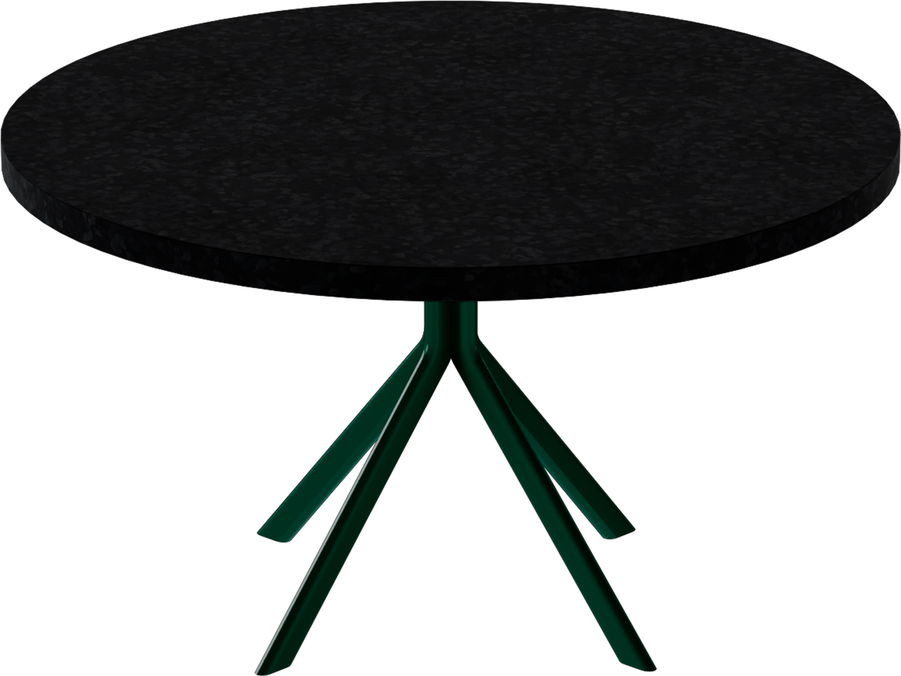 Quadro Coffee Table – 80cm Round – Green / Black Onyx Dapple