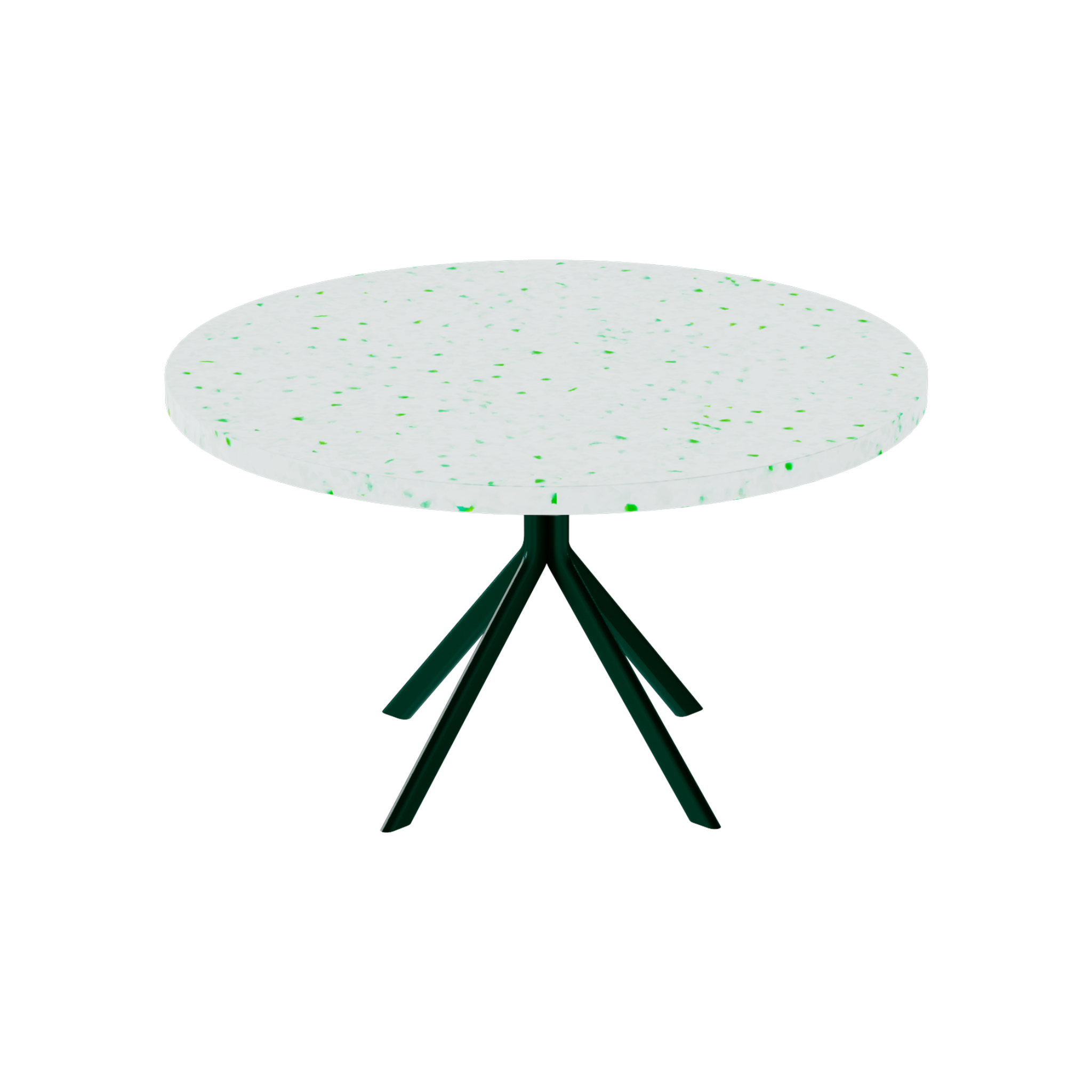 Quadro Coffee Table – 80cm Round – Green / Green Dapple
