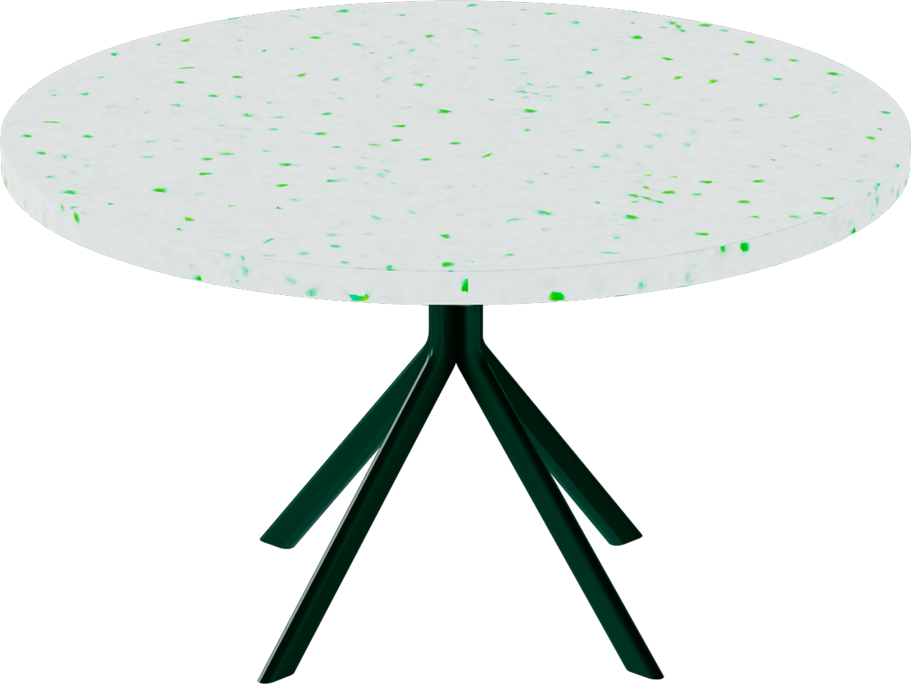 Quadro Coffee Table – 80cm Round – Green / Green Dapple