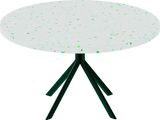 Quadro Coffee Table – 80cm Round – Green / Green Dapple