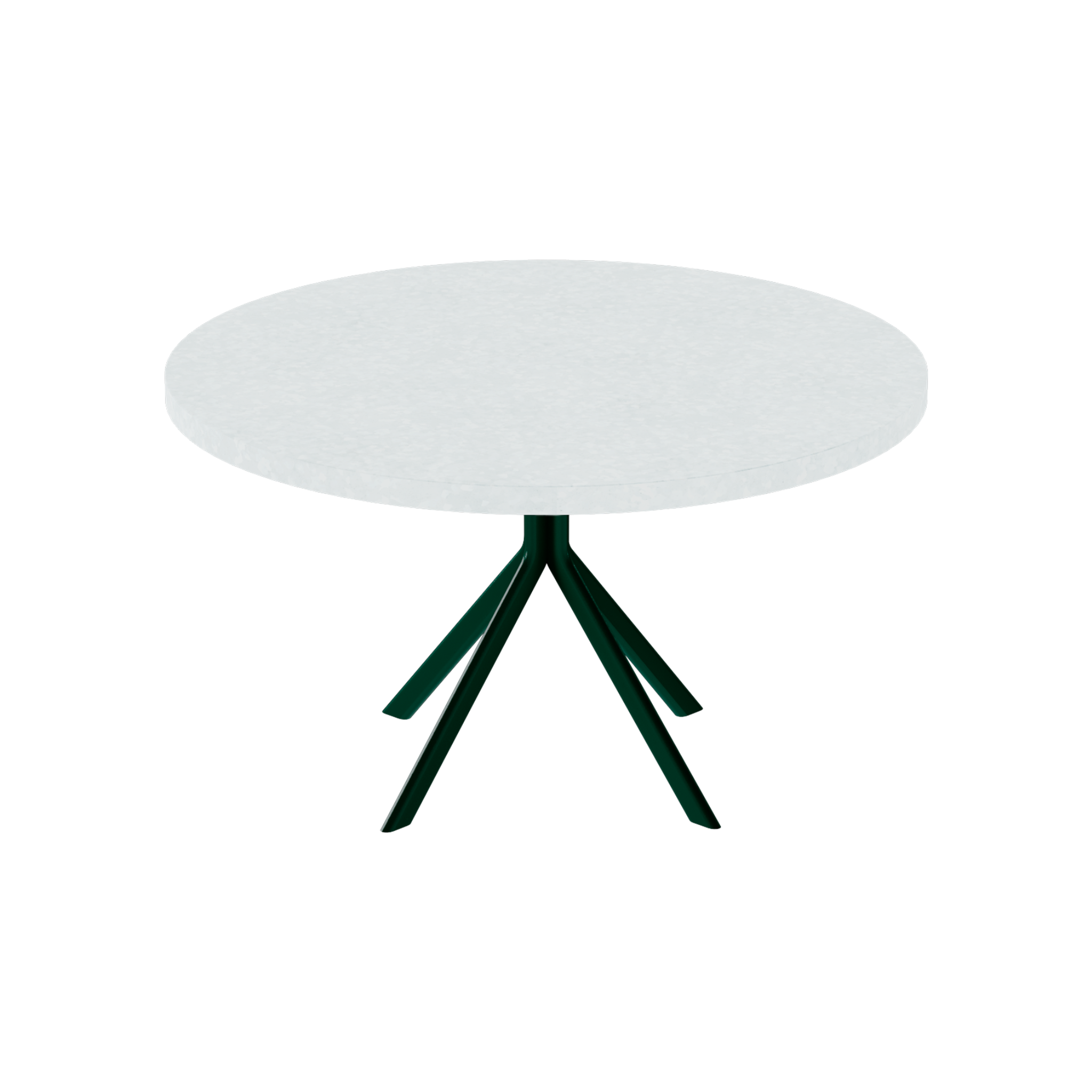 Quadro Coffee Table – 80cm Round – Green / White Chalk Dapple