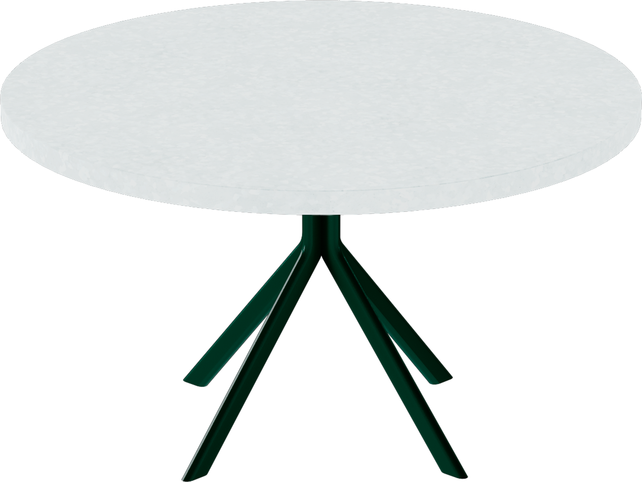 Quadro Coffee Table – 80cm Round – Green / White Chalk Dapple