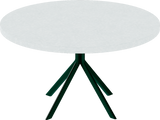 Quadro Coffee Table – 80cm Round – Green / White Chalk Dapple