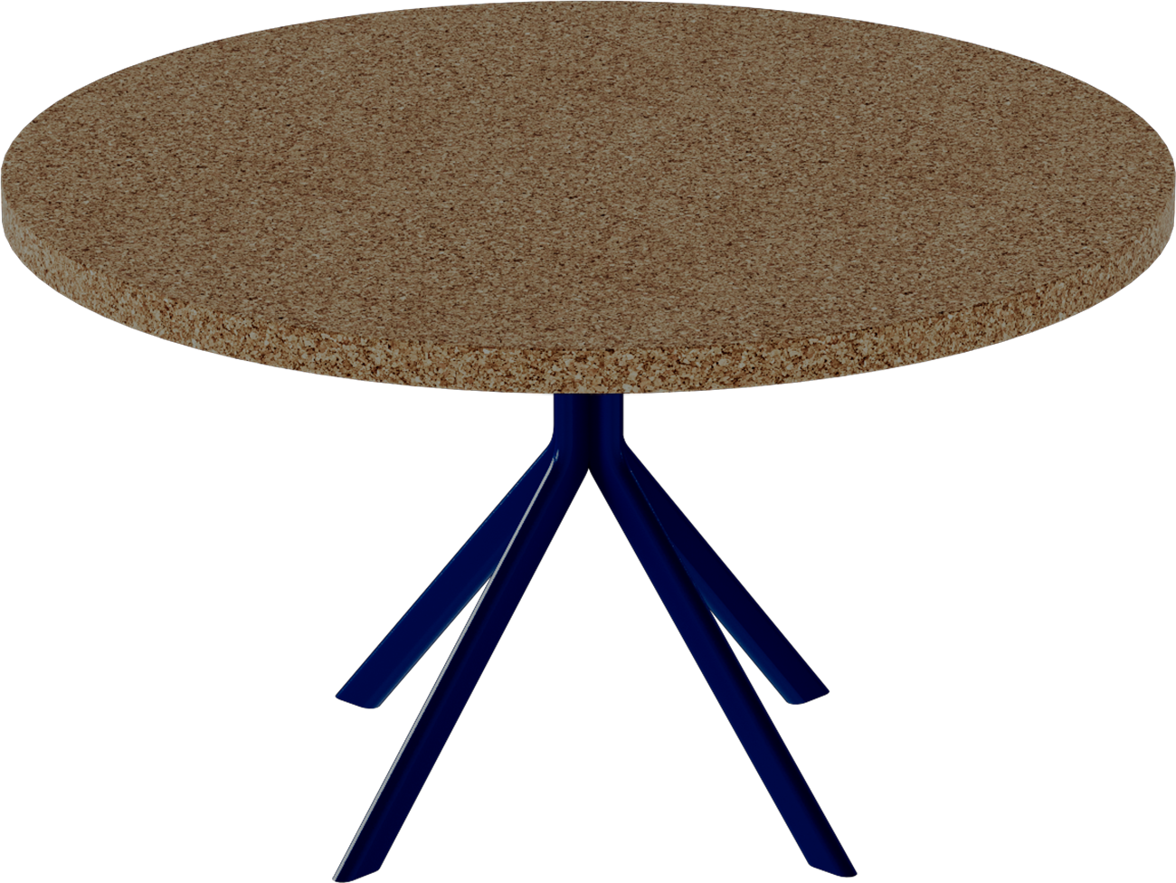 Quadro Coffee Table – 80cm Round – Navy / Grano Natural