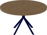 Quadro Coffee Table – 80cm Round – Navy / Grano Natural
